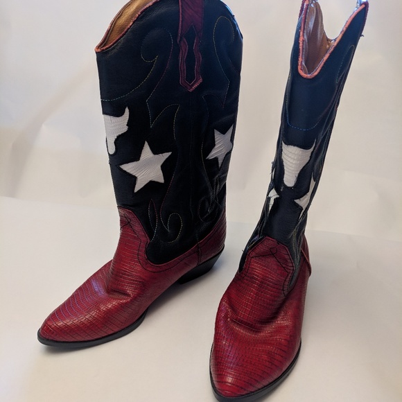 red white blue cowboy boots